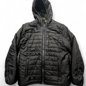 Eddie Bauer Men's Black Hooded Puffer Jacket small see pics no size tags lined